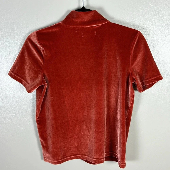 Madewell Velvet Turtleneck Short Sleeve Top - Picture 6 of 7